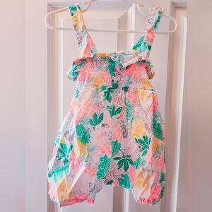 Tommy Bahama Floral Kids One Piece - Pink, Green, Yellow